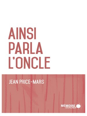 cover image of Ainsi parla l'oncle